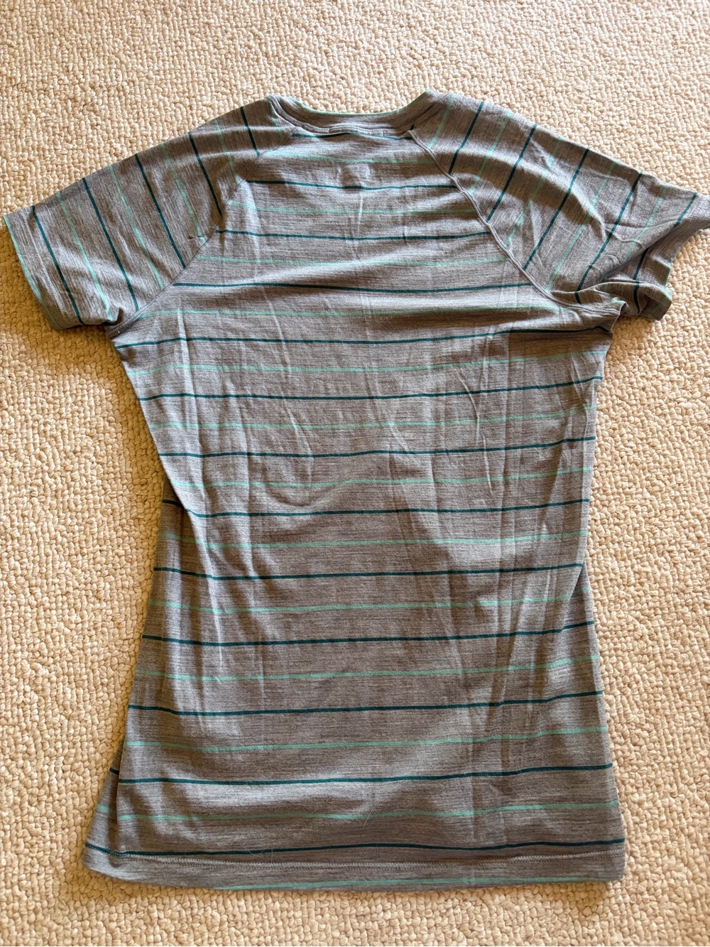 Smartwool Women's Gray Short Sleeve Stripe Tee - Picture 2 of 4